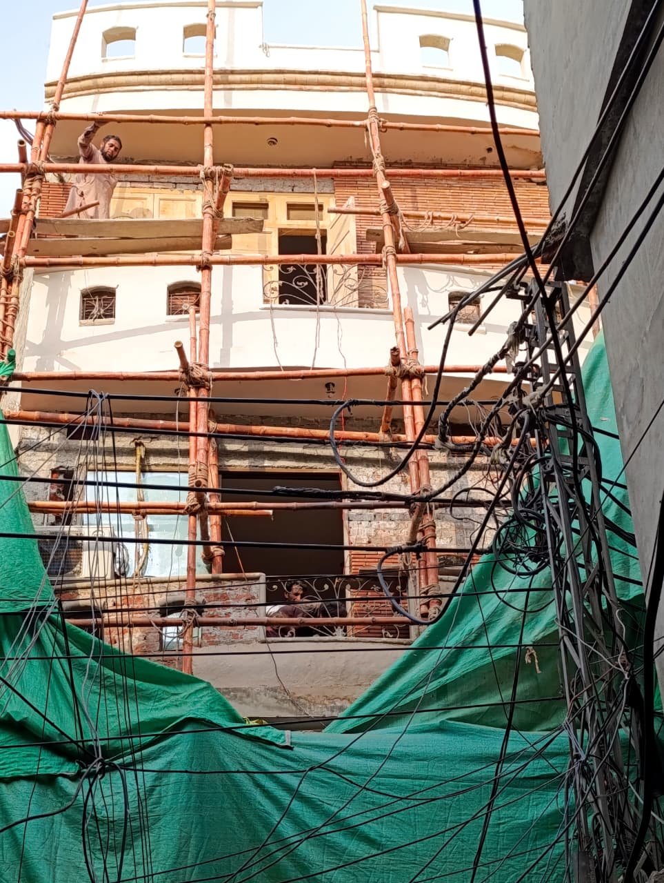 Façade conservation in progress